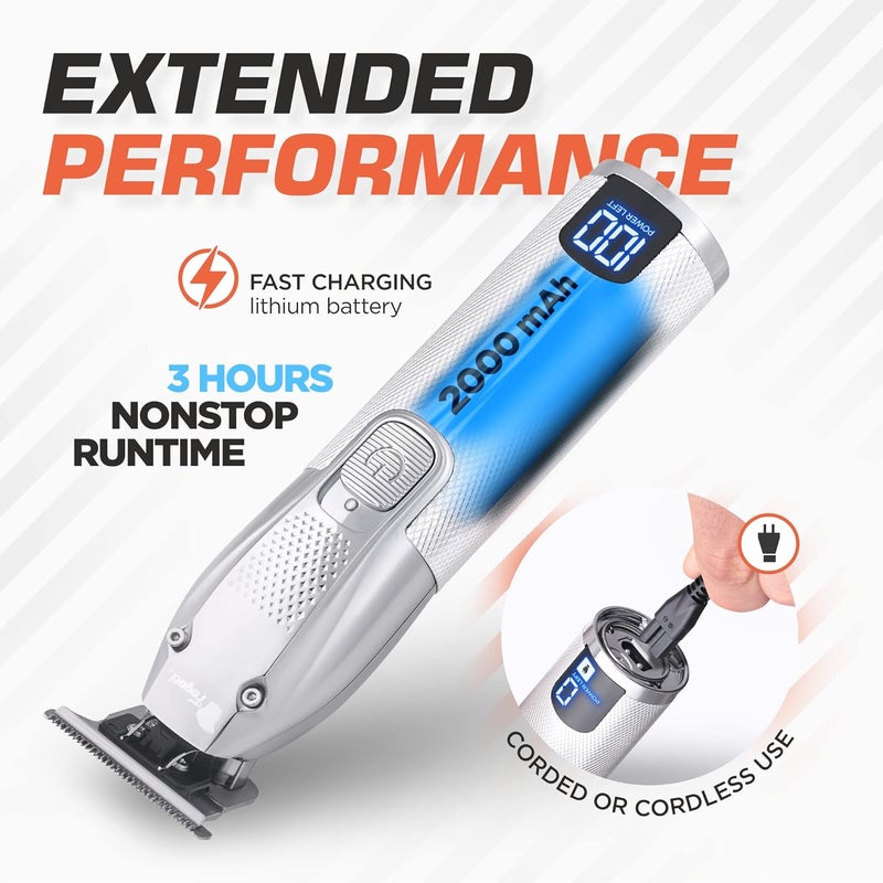 Fagaci Men's Hair Trimmer - Turbo Power with Precise Cutting, Adjusted Zero Gap Blades for Clean and Fine Cuts - Image 4